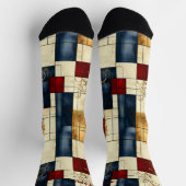 Elegante Abstrakte Socken: Geometrisches Design fü Socken (Oben)