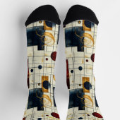 Elegante Abstrakte Socken mit geometrischem Retro- (Oben)