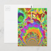 Elegante abstrakte Sonnenblume Aquarell Blumen Postkarte (Vorne/Hinten)