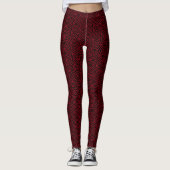 Elegante Abstrakte Spiralkreise auf den Maroon-Leg Leggings (Vorderseite)