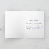 Elegante abstrakte Spitze und Perlen-alles Gute Karte (Innenseite)