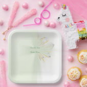 Elegante abstrakte Taufpapier-Teller Pappteller (Party)