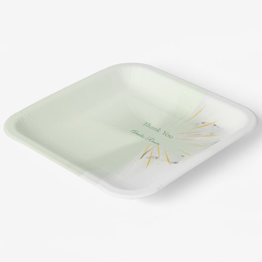 Elegante abstrakte Taufpapier-Teller Pappteller (Gewinkelt)