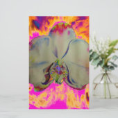 Elegante abstrakte tropische Blumen Briefpapier (Stehend Vorderseite)