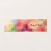 Elegante Abstrakte Vorlage Handschrift oben Visitenkarten (Außenseite Aufgefaltet)