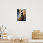 Elegante abstrakte Wandkunst der Frau Poster (Küche)