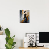 Elegante abstrakte Wandkunst der Frau Poster (Heimbüro)