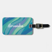 Elegante Abstrakte Wasserfarbe Gepäckanhänger (Vorderseite horizontal)