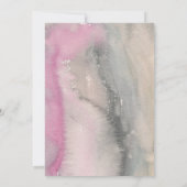 Elegante Abstrakte Wasserfarbe im Brautparty Einladung (Rückseite)