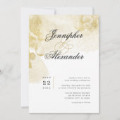 Elegante Abstrakte Wasserfarben-Hochzeit Einladung (Vorderseite)