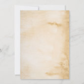 Elegante Abstrakte Wasserfarbenhochzeit Einladung (Rückseite)