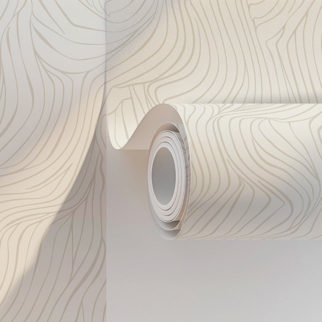 Elegante Abstrakte Waves Wallpaper Peel & Stick Tapete (Von Creator hochgeladen)