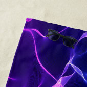 Elegante Abstrakte Wellen - blau und lila- Strandtuch (Beispiel)