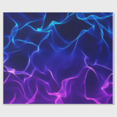 Elegante abstrakte Wellen - Blau und Purpur Geschenkpapier (Flach)