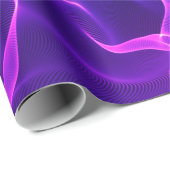 Elegante abstrakte Wellen - Blau und Purpur Geschenkpapier (Rolleneckpunkt)