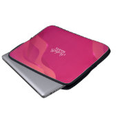 Elegante Abstrakte Wellen mit Anpassung Laptopschutzhülle (Vorne Knopf)