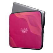 Elegante Abstrakte Wellen mit Anpassung Laptopschutzhülle (Vorderseite Links)
