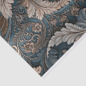 Elegante Acanthus Leaf Tea/Taupe Barockmusik Seidenpapier (Ausschnitt)