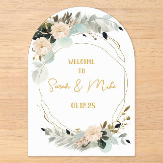 Elegante Acryl-Bogen moderne Hochzeitseinladung  Acryleinladungen