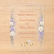 Elegante Acryl-Hochzeitseinladung