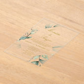 Elegante Acrylhochzeit Einladung auf Spanisch (Ablage )