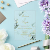 Elegante Acrylhochzeit Einladung auf Spanisch (In Situ (Hochzeit))