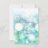 Elegante Acuarela Copo de Nieve Reserva la Fecha Save The Date (Rückseite)