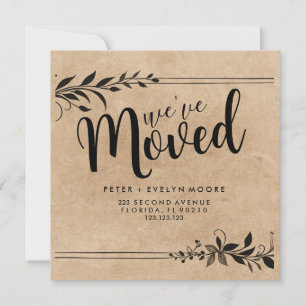 elegante Adressänderung wir sind umgezogen Ankündigung