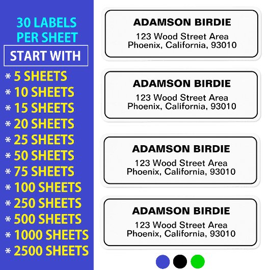 Elegante Adressenaufkleber für E-Mail (weiße Etike