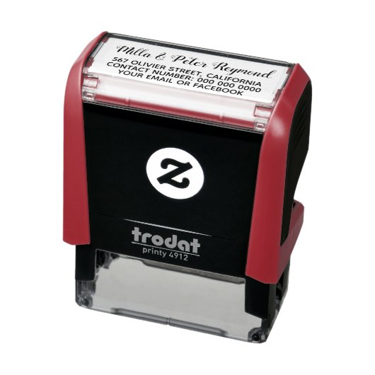 elegante Adressinformationen schwarz (optional) Permastempel (Produkt)