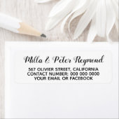 Elegante Adressinformationen Schwarz-weiß (Insitu)