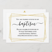 Elegante Adult-Taufe Einladung (Vorne/Hinten)