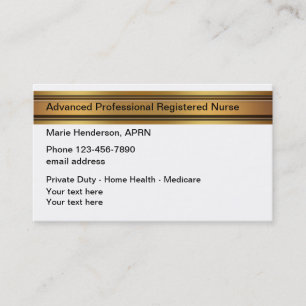 Elegante Advanced Nurse Practitioner Visitenkarte
