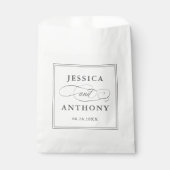 Elegante Affair Wedding oder Engagement Party Geschenktütchen (Vorderseite)