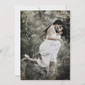Elegante African Violet Save the Date Wedding Einladung (Rückseite)