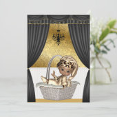 Elegante afrikanische Ethnic-Baby-Dusche Einladung (Stehend Vorderseite)