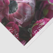 Elegante afrikanische Frau Burgund Blumendekoupage Seidenpapier (Ausschnitt)