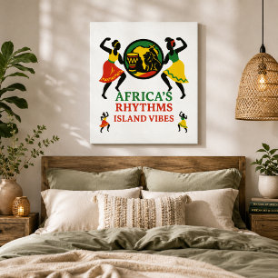 Elegante afrikanische Insel-Vibes-Wandkunst Leinwanddruck