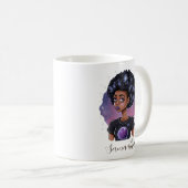 Elegante Afro-Frau Kaffeetasse (VorderseiteRechts)