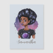 Elegante Afro-Frau Magnetkarte (Vorderseite)