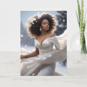 Elegante afroamerikanische Diva Schneebedeckte Fei Karte