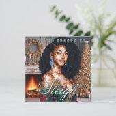 Elegante afroamerikanische Vitiligo Beauty (Stehend Vorderseite)