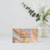 Elegante Agate Glitzer Business Discount Card Rabattkarte (Stehend Vorderseite)