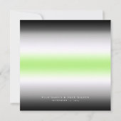 Elegante Agender Pride Wedding Save The Date (Rückseite)