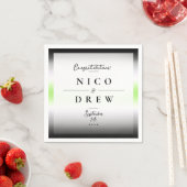 Elegante Agender Pride Wedding Serviette (Beispiel)
