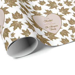 Elegante AhornBlätter Herzlichen Dank für den Ernt Geschenkpapier
