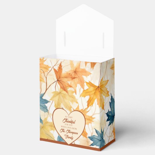 Elegante AhornBlätter Herzlichen Dank für den Ernt Geschenkschachtel (Geöffnet)