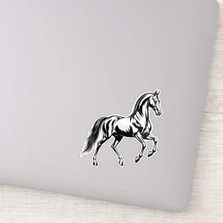 Elegante Akhal-Teke-Pferd stilisierte Illustration Aufkleber