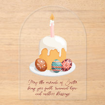 Elegante Akryllische Ostergrüßkarte