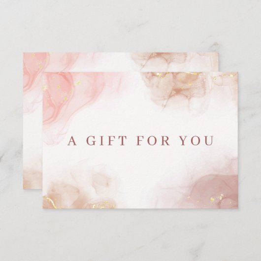 Elegante Alcohol Ink Certificate - Geschenkkarte (Vorne/Hinten)